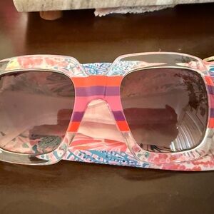Lilly Pulitzer Pink and Purple Striped Sunglasses